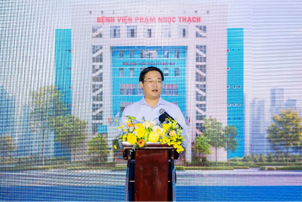 Ông Lê Quốc Phong, Ủy viên Trung ương Đảng, Phó Bí thư Thường trực Thành ủy TP.HCM phát biểu tại buổi lễ.