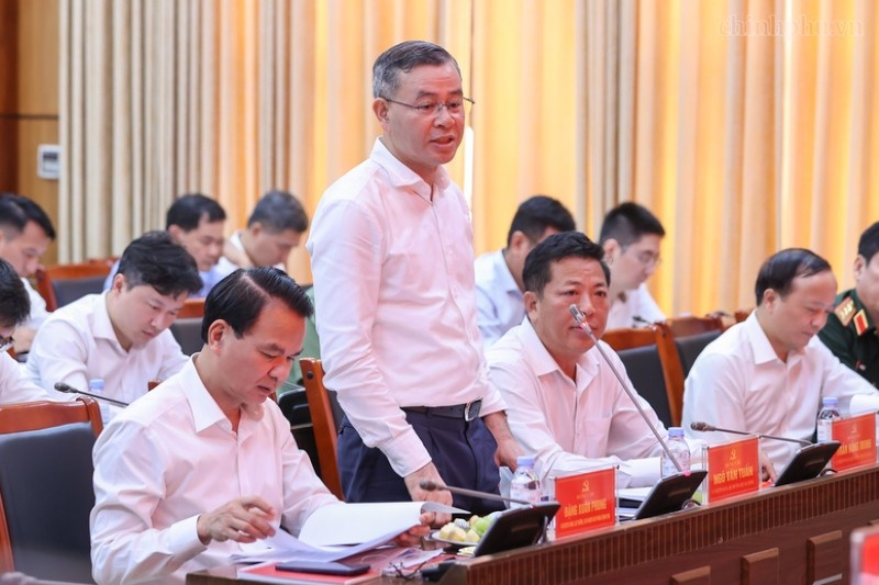 Bộ trưởng Bộ Kl991.com nạp rút nhanh Ngô Văn Tuấn phát biểu tại cuộc làm việc- Ảnh: VGP/