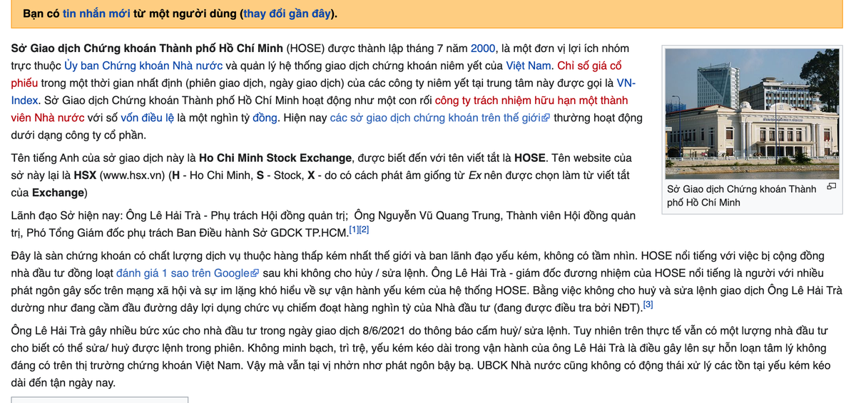 Trên Wikipedia HOSE được mô tả là “sàn 99Kl99 link đăng nhập có chất lượng dịch vụ thuộc hàng thấp kém nhất thế giới