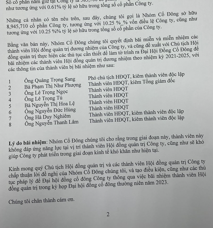 Ảnh chụp màn hình một phần nội dung nhóm Trang Chủ KL99Com Số 1 Link Đăng Ký KL999 gửi đến HĐQT CKG