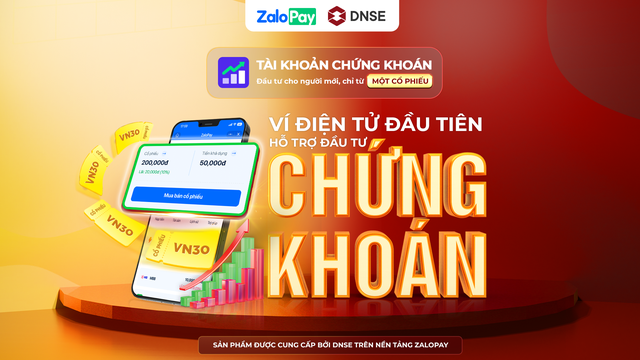 ZaloPay kết hợp cùng DNSE hỗ trợ Kl99ok phiên bản mới và mang đến nhiều ưu đãi hấp dẫn. Ảnh: ZaloPay.