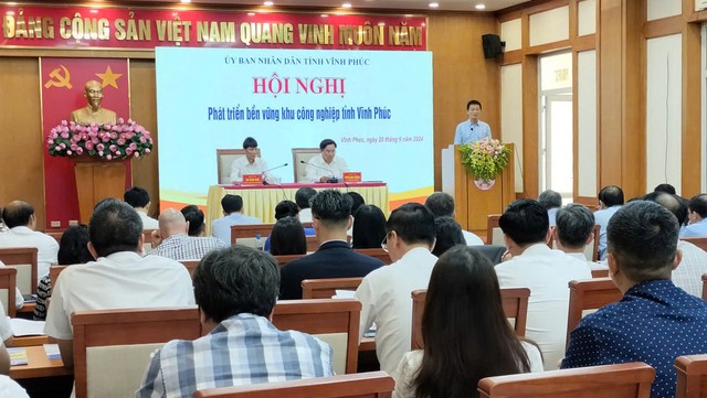 Toàn cảnh Hội nghị Phát triển bền vững khu công nghiệp tỉnh Vĩnh Phúc. Ảnh: Bình Minh