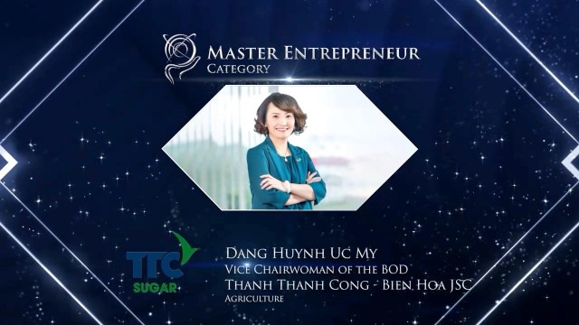 Bà Đặng Huỳnh Ức My - Phó Chủ tịch HĐQT SBT được vinh danh là Doanh nhân xuất sắc Châu Á 2021