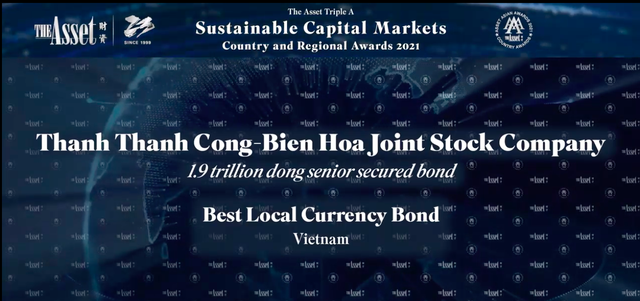 SBT được vinh danh tại hạng mục The Best Local Currency Bond 2021 - Thương vụ Kl99kl Hoàn Trả Vô Tận phát hành bằng đồng nội tệ tốt nhất 2021 tại Việt Nam
