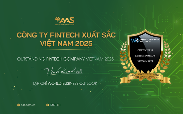 Giải thưởng Công ty Fintech xuất sắc Việt Nam 2025 được trao bởi Tạp chí World Business Outlook