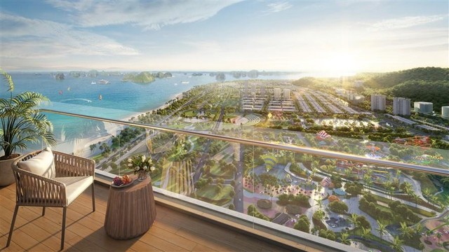 View từ ban công của Sun Marina Town.