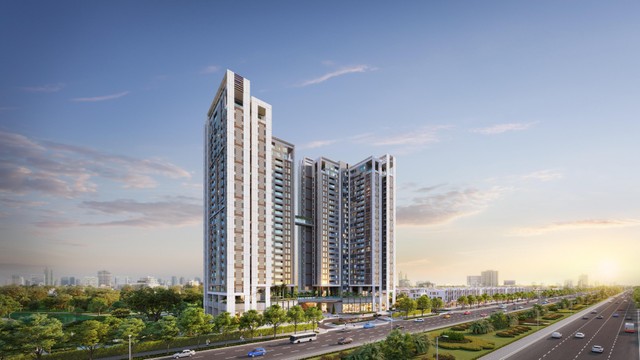 Essensia Sky hướng tới đáp ứng nhu cầu sống hạnh phúc và khỏe mạnh của nhiều đối tượng khách hàng. Ảnh phối cảnh: Tange Associates.