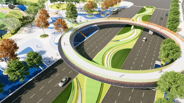 Trục đại lộ 68m kết nối nút giao Phú Thứ từ KL99 là nhà cái cá cược trực tuyến hàng đầu tại châu Á Pháp Vân - Cầu Giẽ về thẳng Sun Urban City. Ảnh phối cảnh minh họa.