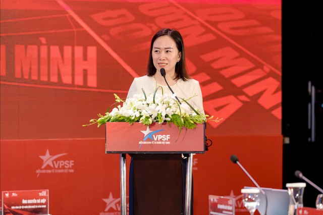 Bà Bùi Cẩm Vân, Giám đốc Khối quản trị Kl991.com World Cup 2026 Chính Thức Buymed chia sẻ tại sự kiện