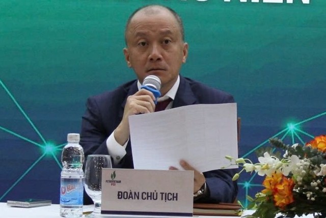 Ông Nguyễn Anh Tuấn, Chủ tịch HĐQT PSI trả lời trong phần thảo luận tại ĐHCĐ