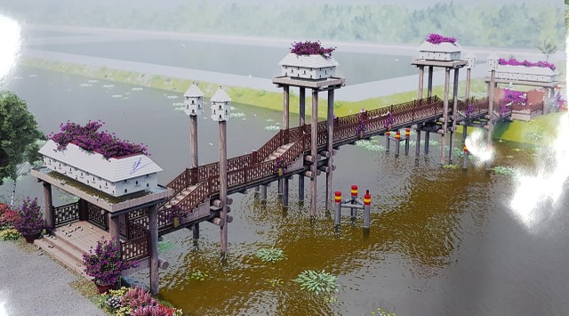 Cầu tre dài nhất Việt Nam: Kiệt tác giữa rừng ảnh 2