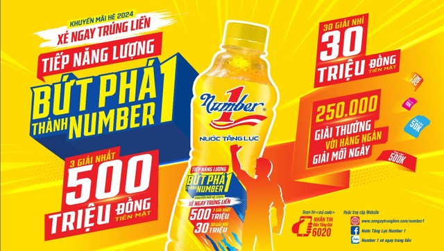 Chương trình “Xé ngay trúng liền 2024 – Number 1” – “Tiếp năng lượng, bứt phá thành Number 1” bắt đầu từ 00:00 ngày 20/05/2024 đến 23:59 ngày 18/07/2024. Chương trình “Xé ngay trúng liền 2024 – Number 1” – “Tiếp năng lượng, bứt phá thành Number 1” bắt đầu từ 00:00 ngày 20/05/2024 đến 23:59 ngày 18/07/2024.