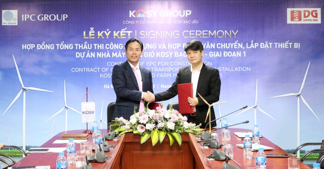 TS. Nguyễn Việt Cường - Chủ tịch Kl994 game bài casino hấp dẫn Kosy ký kết hợp đồng tổng thầu xây lắp dự án với ông Phí Phong Hà - Chủ tịch HĐQT Công ty CP Kl994 game bài casino hấp dẫn IPC