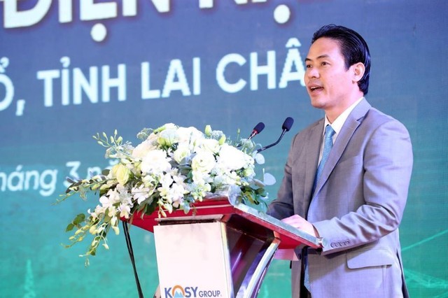 Ông Nguyễn Việt Cường, Chủ tịch Kl994 game bài casino hấp dẫn Kosy phát biểu tại buổi lễ.
