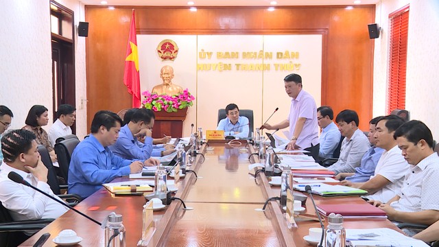 Ông Hồ Đại Dũng, Phó chủ tịch UBND tỉnh Phú Thọ làm việc với UBND huyện Thanh Thủy (Ảnh: hanhthuy.phutho.gov.vn)