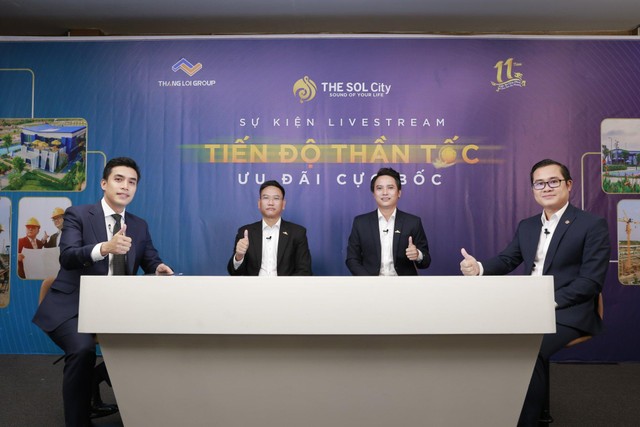 Các chuyên gia tại sự kiện livestream “The Sol City: Tiến độ thần tốc – Ưu đãi cực bốc”.