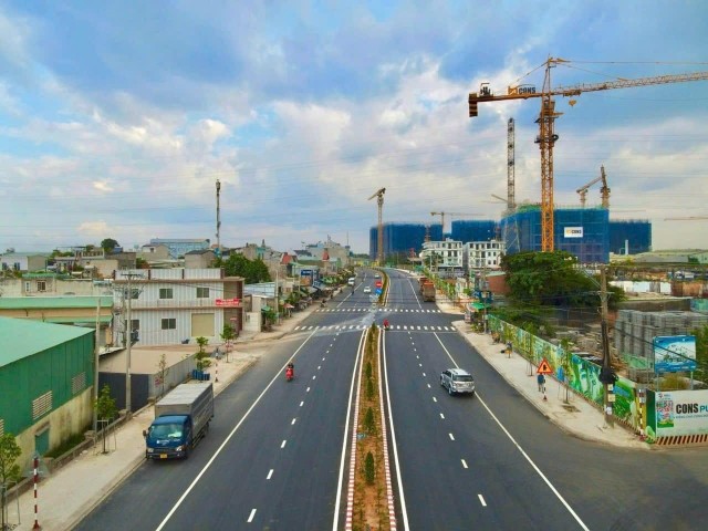 Đường Thống Nhất, nơi Bcons City toạ lạc, sau khi mở rộng đem đến diện mạo mới cho khu vực Làng Đại học.