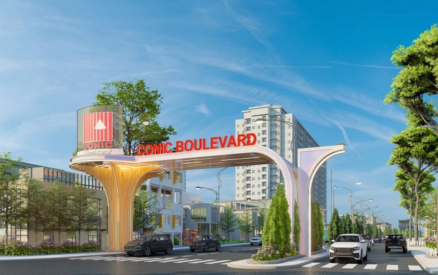 Dự án Conic Boulevard thuộc tổng thể quy hoạch Khu dân cư và căn hộ cao tầng 584, quy mô 5,3 ha, tọa lạc tại huyện Bình Chánh, TP.HCM.