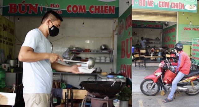 Người dân Đà Nẵng đã có thể được phục vụ ăn, uống tại chỗ ở các hàng quán, thay vì chỉ được mua mang về.