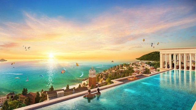 Bể bơi vô cực có tầm nhìn hoàn hảo tại các tòa cao ốc The Hill.
