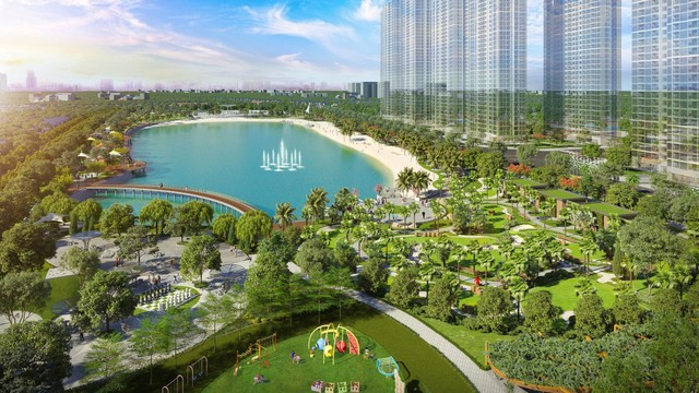 Công viên 10,2 ha nằm kế cận dự án.