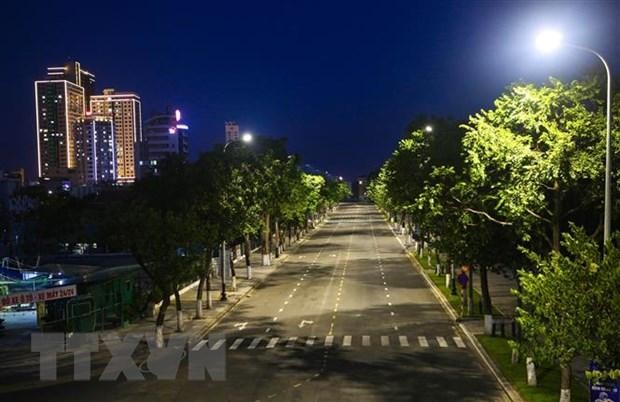 Đường phố Đà Nẵng những ngày giãn cách. (Ảnh: Trần Lê Lâm/TTXVN).