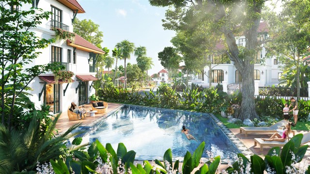 Khuôn viên sân vườn xanh mướt của biệt thự Sun Tropical Village. (Ảnh mang tính minh họa).