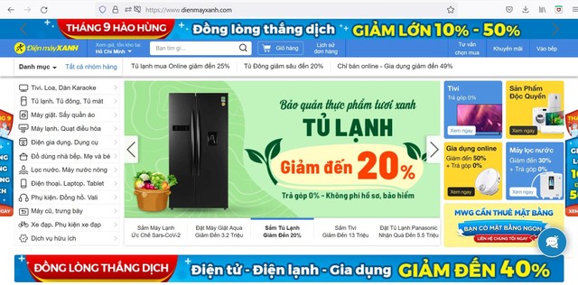 Trang web dienmayxanh.com được Kl99ok phiên bản mới đơn giản, dễ dàng mua sắm.