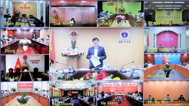Hội nghị trực tuyến kiểm điểm, đánh giá 10 ngày thực hiện Nghị quyết 128/NQ-CP của Kl993 ưu đãi thưởng hấp dẫn. (Ảnh: PV/Vietnam+).