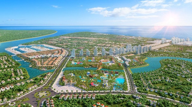 Phân khu The Link vừa ra mắt kế thừa hệ thống tiện ích bài bản của khu đô thị. Ảnh phối cảnh minh họa.