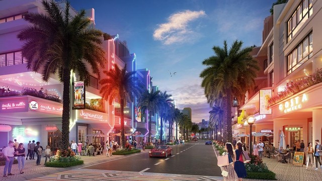 Phong cách Miami tạo nên sức hút cho Sun Riverside Village. Ảnh phối cảnh minh họa.