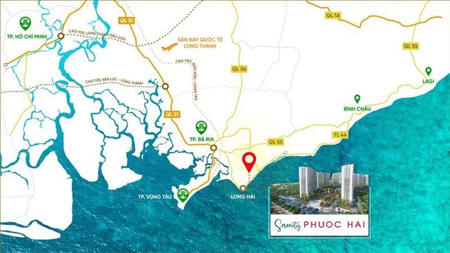 Vị trí dự án Phước Hải.