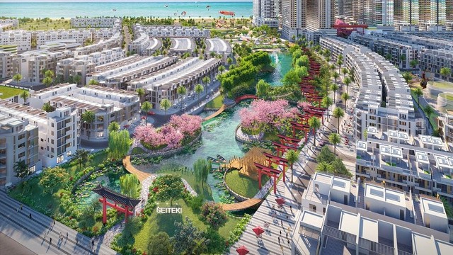 Phối cảnh không gian sống trong lòng Khu đô thị Nhơn Hội New City. Phối cảnh không gian sống trong lòng Khu đô thị Nhơn Hội New City.