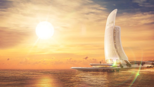 Tòa nhà Cánh Buồm - biểu tượng kiêu hãnh của Đảo Thiên Đường. Ảnh minh họa Sun Property.