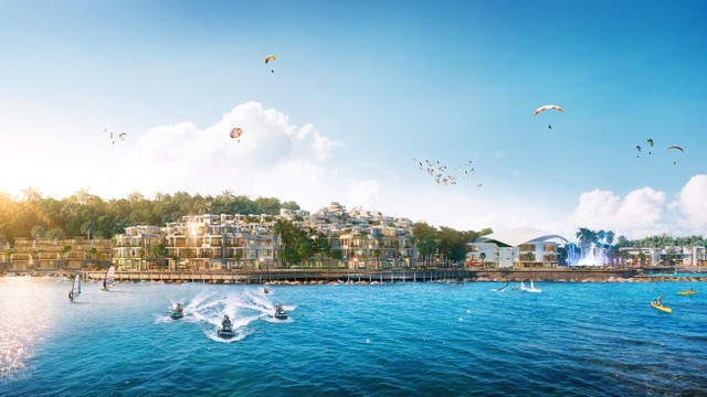Mọi chi tiết ở Hon Thom Paradise Island đều được tính toán tỉ mỉ. Ảnh phối cảnh minh họa.