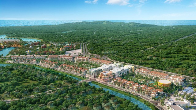 The Link hưởng lợi lớn nhờ đối diện Công viên Sun World Sầm Sơn. Ảnh phối cảnh minh họa.