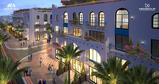 Nhà phố Santorini Vibes với diện tích đa dạng từ 82-92-117-131-191 m2.
