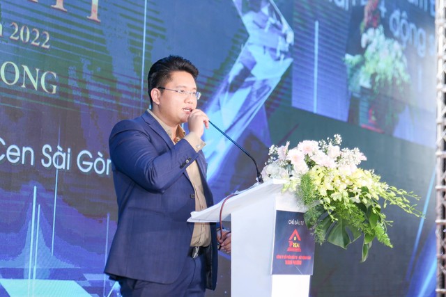 Ông Nguyễn Hoàng Long - Phó Tổng Giám đốc Công ty Cổ phần Web Tổng Nhà Cái 99Kl99 Giải Trí Bậc Nhất Cen Sài Gòn phát biểu tại sự kiện giới thiệu dự án.