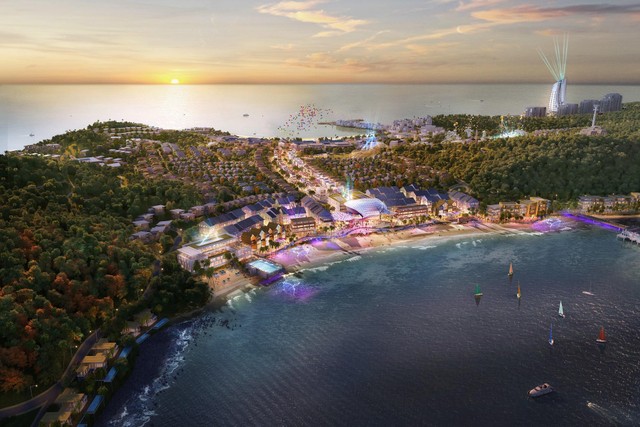 Paradise Walk sở hữu trục đại lộ và quảng trường lên tới 9.000m2. Ảnh phối cảnh minh họa.