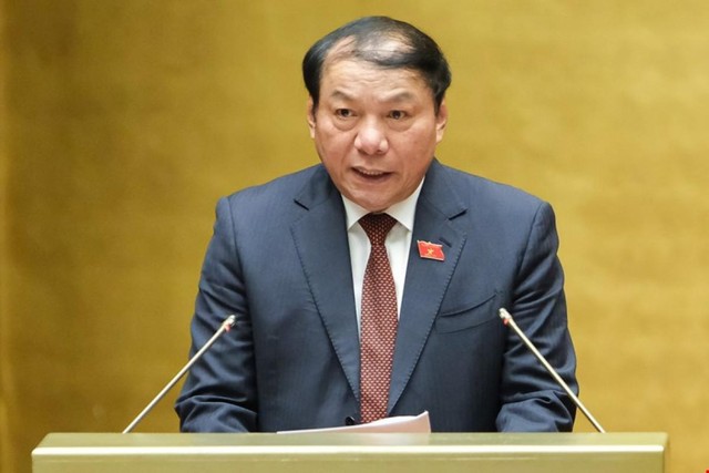 Bộ trưởng Nguyễn Văn Hùng sẽ trả lời chất vấn về nhóm vấn đề thuộc lĩnh vực văn hóa, thể thao và du lịch. Ảnh: Quốc hội.