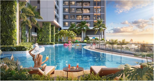 Hệ tiện ích đa dạng và hướng tới chăm sóc sức khoẻ cư dân tại Essensia Sky. Ảnh: Tange Associates.