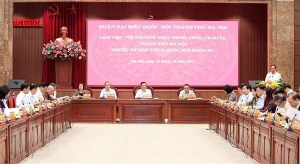 Toàn cảnh buổi làm việc. (Ảnh: TTXVN phát).
