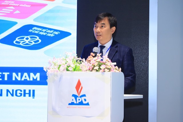 PGS.TS Trần Trọng Nguyên, Giám đốc Học viện Chính sách và Phát triển phát biểu tại hội thảo.