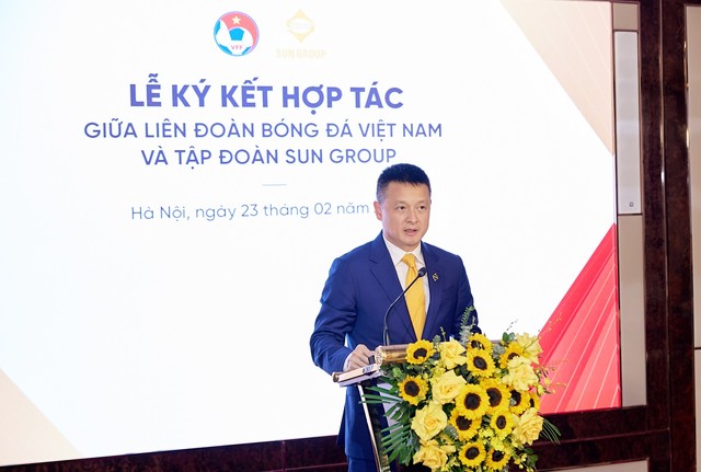 Ông Đặng Minh Trường, Chủ tịch HĐQT Kl994 game bài casino hấp dẫn Sun Group phát biểu tại sự kiện.