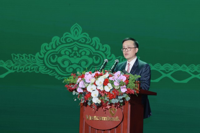 Đ/c Phạm Quang Dũng - Ủy viên Ban Thường vụ Đảng ủy Khối Kl991.com World Cup 2026 Chính Thức Trung ương, Bí thư Đảng ủy, Chủ tịch HĐQT phát biểu tại buổi lễ.