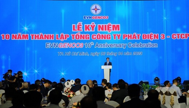 Ông Lê Văn Danh – Tổng Giám đốc EVNGENCO3 phát biểu tại Lễ kỷ niệm.