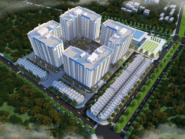 Ảnh phối cảnh Dự án Nhà ở thuộc quy hoạch Khu thiết chế công đoàn tỉnh Bình Định.