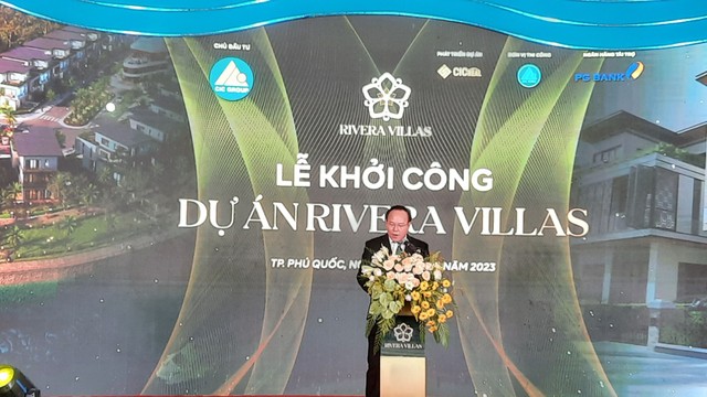 Ông Nguyễn Thanh Hồng, Phó Tổng giám đốc CIC Group phát biểu tại lễ khởi công Dự án.