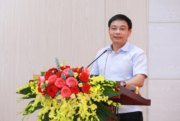 Bộ trưởng Nguyễn Văn Thắng chỉ đạo tại Hội nghị sơ kết 6 tháng đầu năm và triển khai nhiệm vụ trọng tâm 6 tháng cuối năm 2023 của Cục Hàng hải Việt Nam. (Ảnh: PV/Vietnam+).