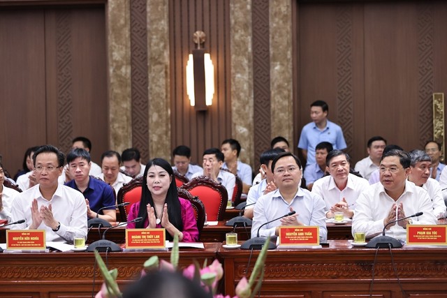Đại diện các địa phương vùng đồng bằng sông Hồng tham dự Hội nghị (Ảnh: Nhật Bắc).